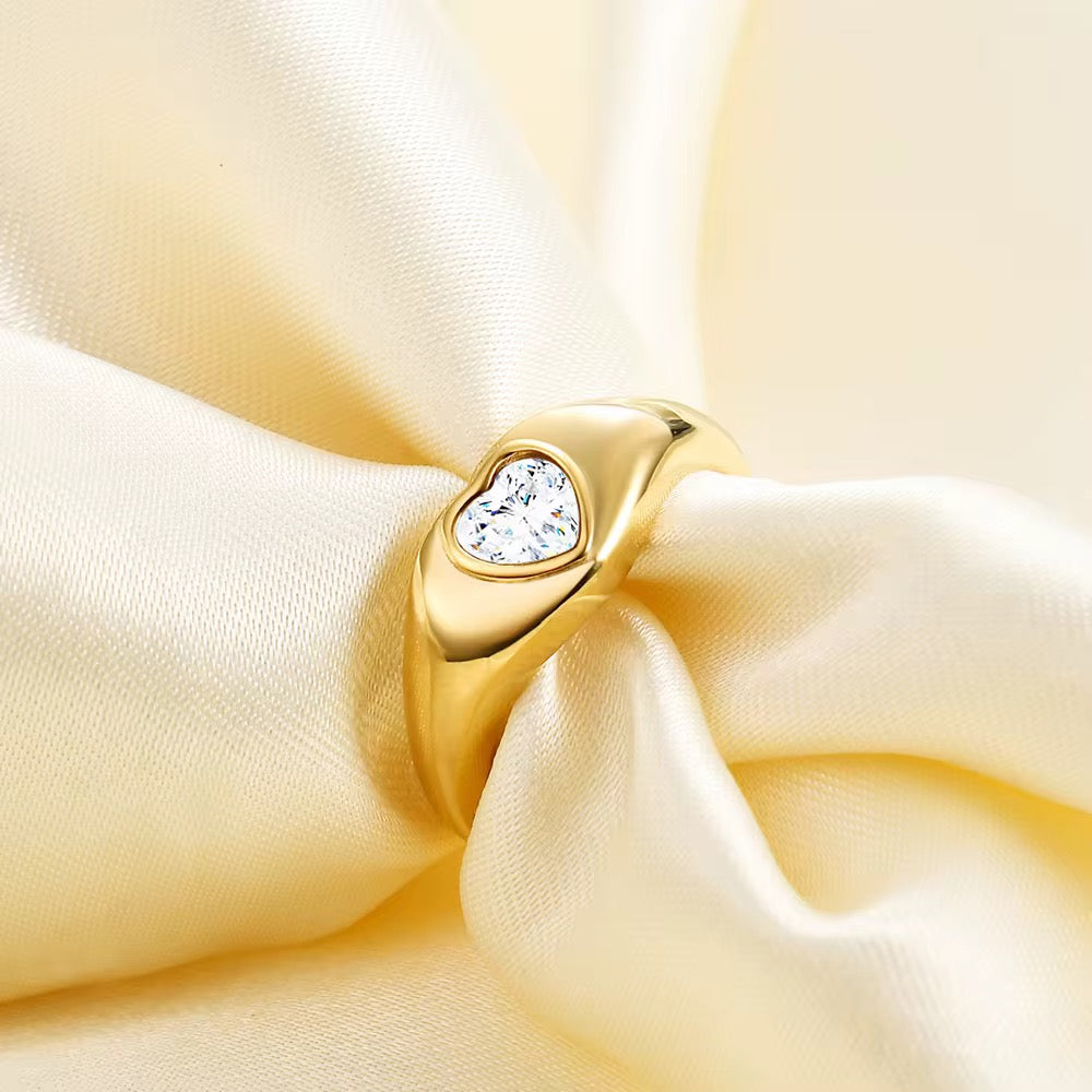 Studded Heart Ring - STORIES