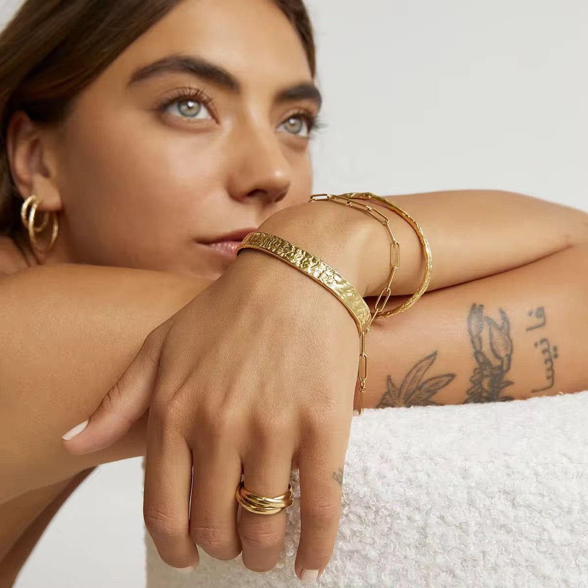 Hammered Bangle - STORIES