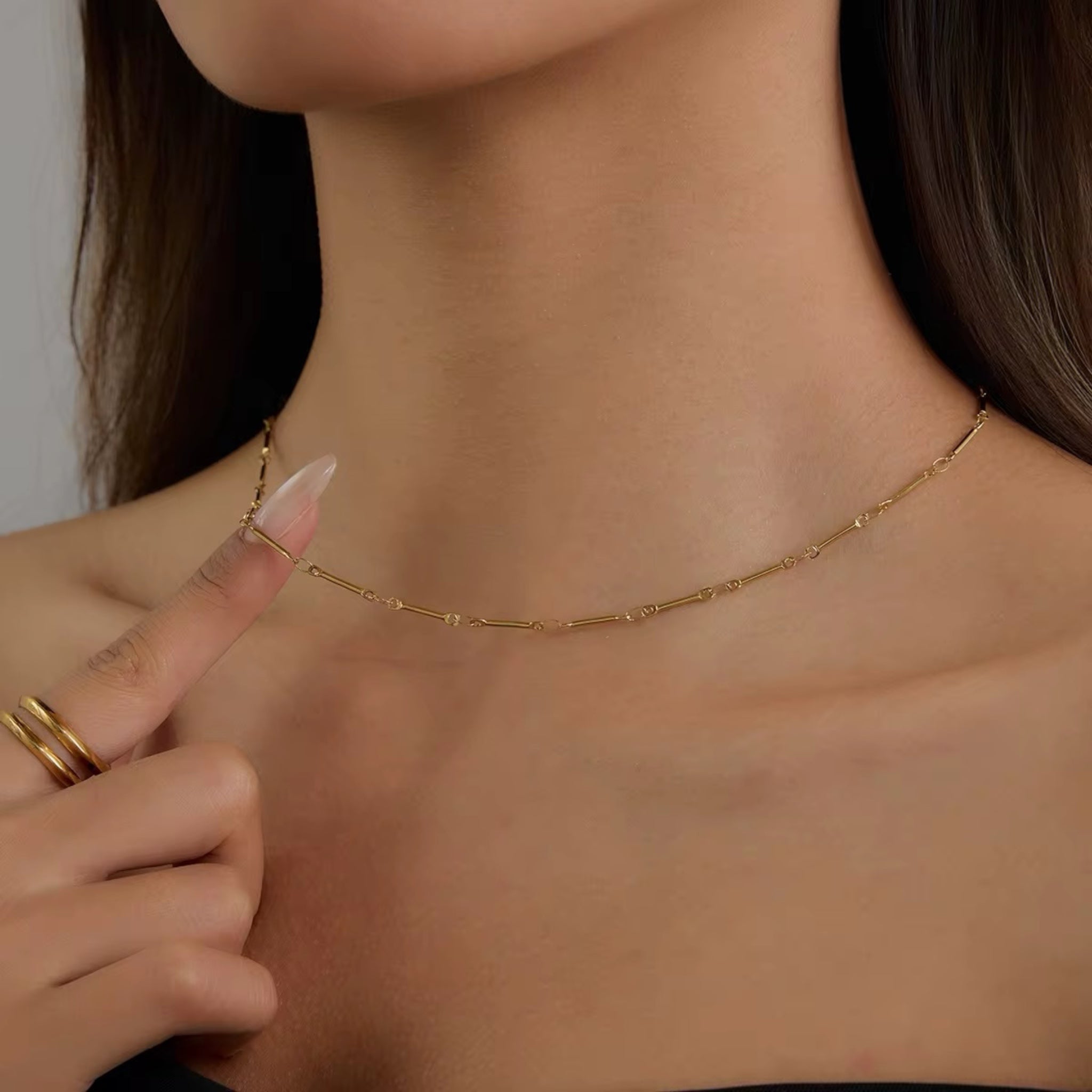 Dainty Bar Necklace - STORIES