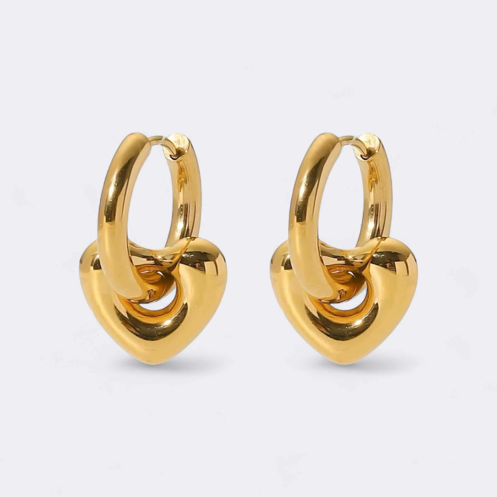 2-in-1 Puffy Heart Earrings - STORIES