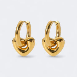 2-in-1 Puffy Heart Earrings - STORIES